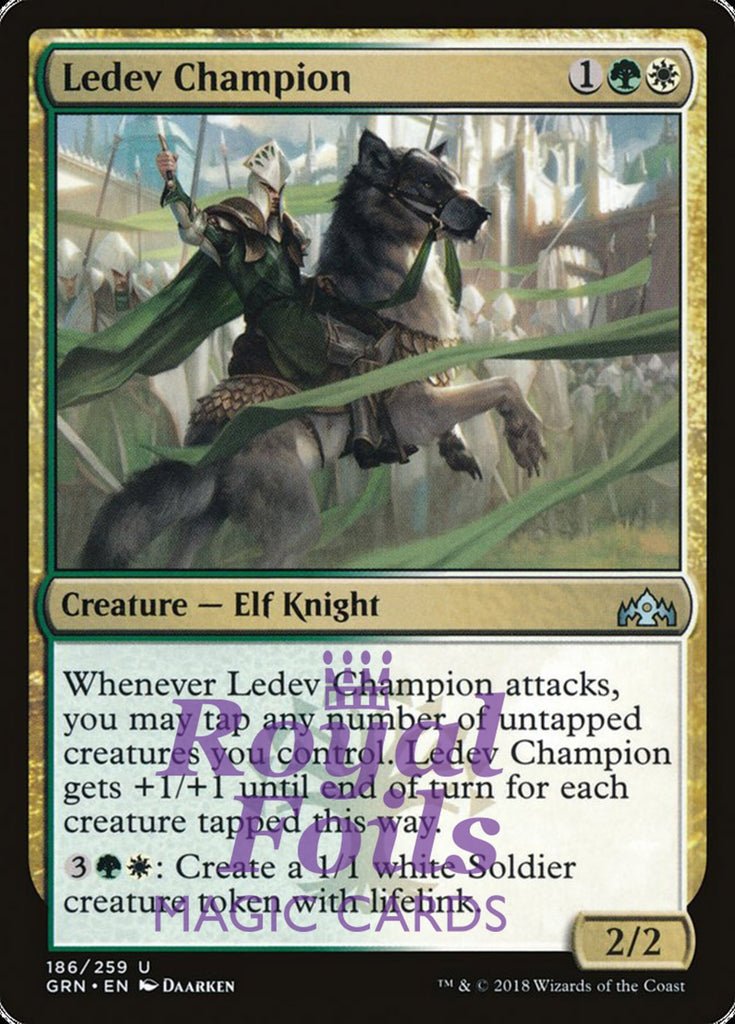 **2x FOIL Ledev Champion** GRN MTG Guilds of Ravnica Uncommon MINT green white **2x FOIL Ledev Champion** GRN MTG Guilds of Ravnica Uncommon MINT green white