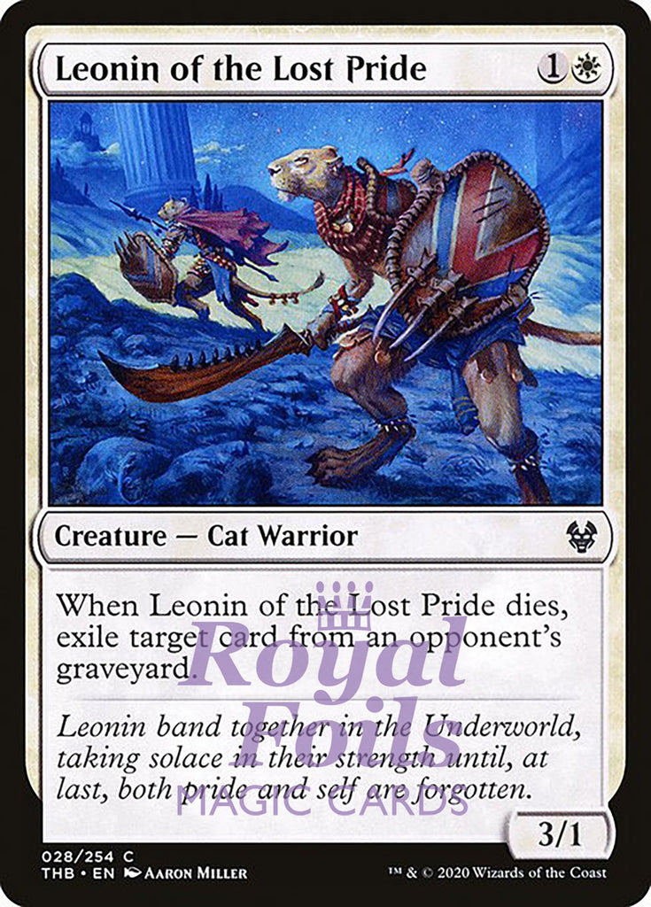 Leonin of the Lost Pride 4x FOIL THB MTG Theros Beyond Death Common MINT white Leonin of the Lost Pride 4x FOIL THB MTG Theros Beyond Death Common MINT white