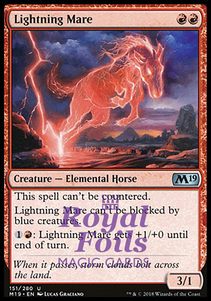Lightning Mare 2x FOIL M19 MTG Core Set 2019 Uncommon MINT red Lightning Mare 2x FOIL M19 MTG Core Set 2019 Uncommon MINT red