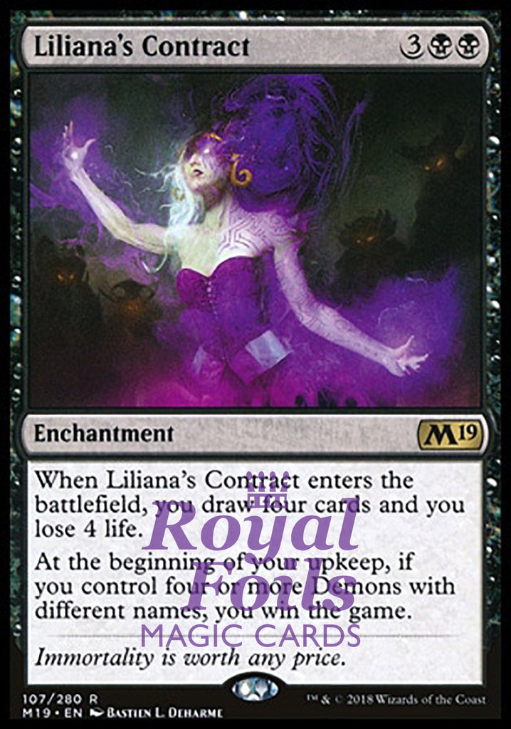 Liliana's Contract 1x FOIL M19 MTG Core Set 2019 Rare MINT black Liliana's Contract 1x FOIL M19 MTG Core Set 2019 Rare MINT black