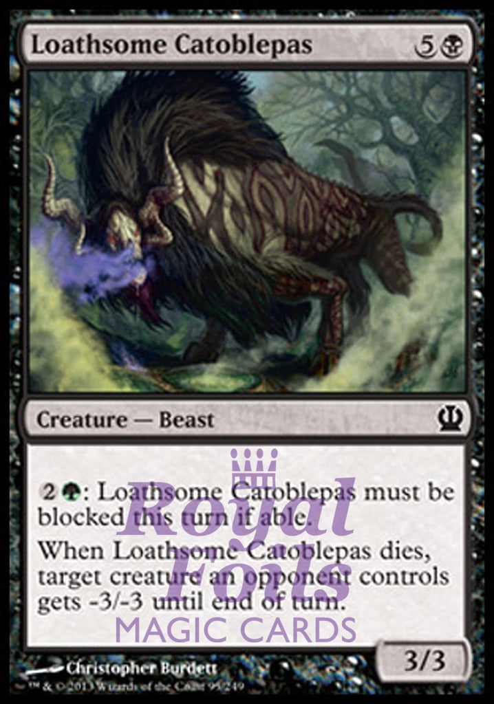 **4x FOIL Loathsome Catoblepas** THS MTG Theros Common MINT black **4x FOIL Loathsome Catoblepas** THS MTG Theros Common MINT black