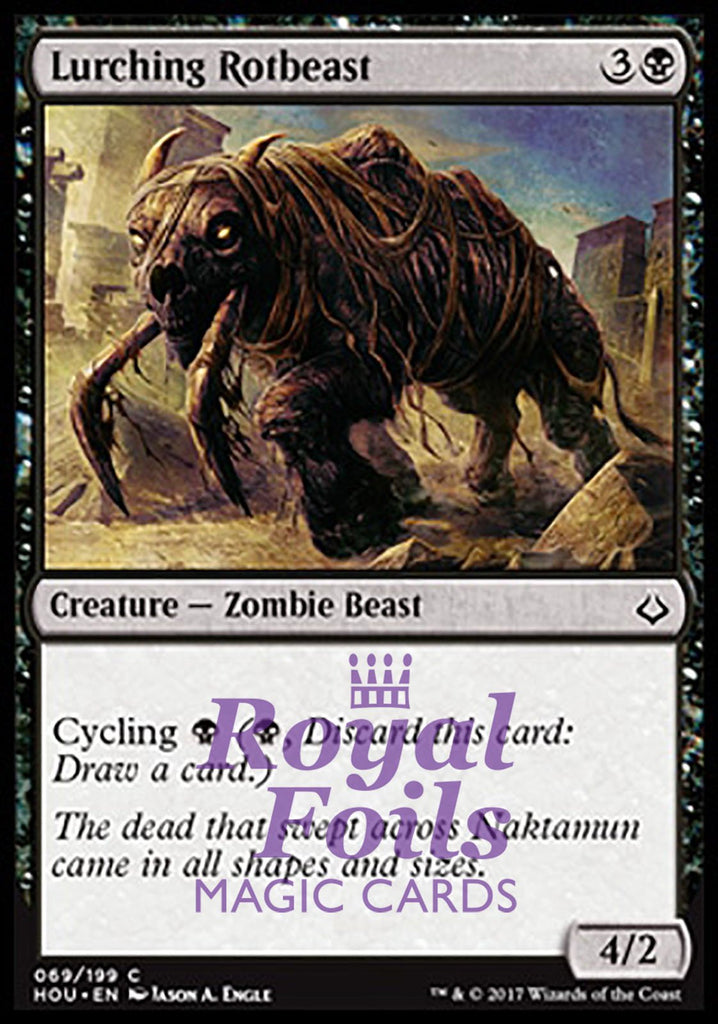 Lurching Rotbeast 4x FOIL HOU MTG Hour of Devastation Common MINT black Lurching Rotbeast 4x FOIL HOU MTG Hour of Devastation Common MINT black