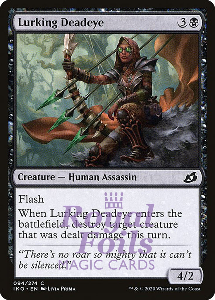 Lurking Deadeye 4x FOIL IKO MTG Ikoria Common MINT black Lurking Deadeye 4x FOIL IKO MTG Ikoria Common MINT black