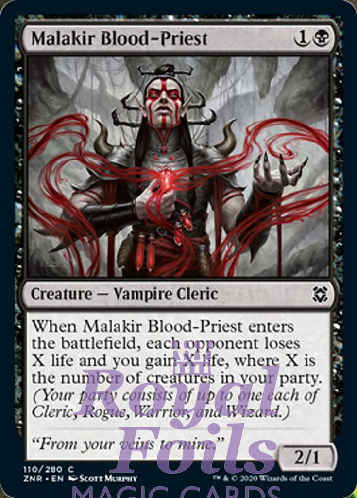 Malakir Blood-Priest 4x FOIL ZNR MTG Zendikar Rising Common MINT black Malakir Blood-Priest 4x FOIL ZNR MTG Zendikar Rising Common MINT black
