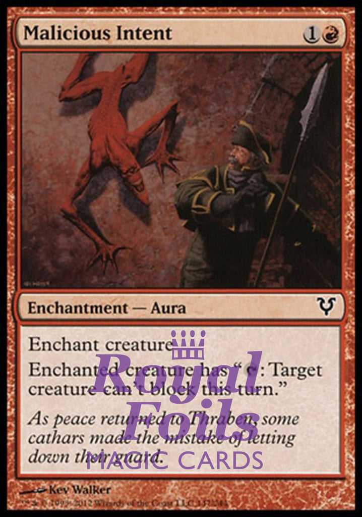 **3x FOIL Malicious Intent** AVR MTG Avacyn Restored Common MINT red **3x FOIL Malicious Intent** AVR MTG Avacyn Restored Common MINT red