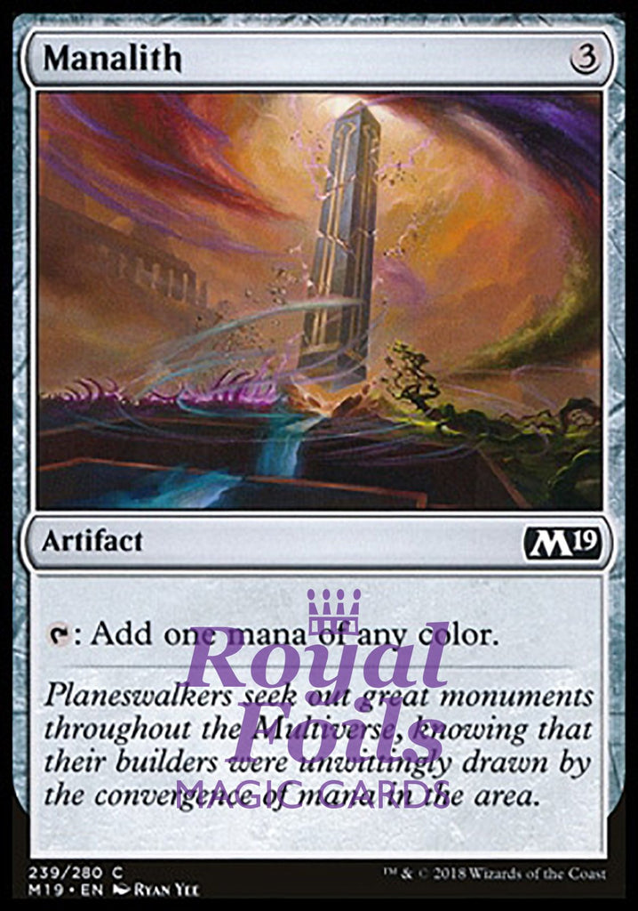 **4x FOIL Manalith** M19 MTG Core Set 2019 Common MINT artifact **4x FOIL Manalith** M19 MTG Core Set 2019 Common MINT artifact