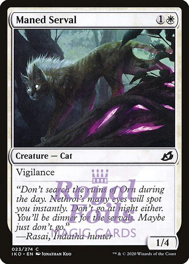 Maned Serval 4x FOIL IKO MTG Ikoria Common MINT white Maned Serval 4x FOIL IKO MTG Ikoria Common MINT white