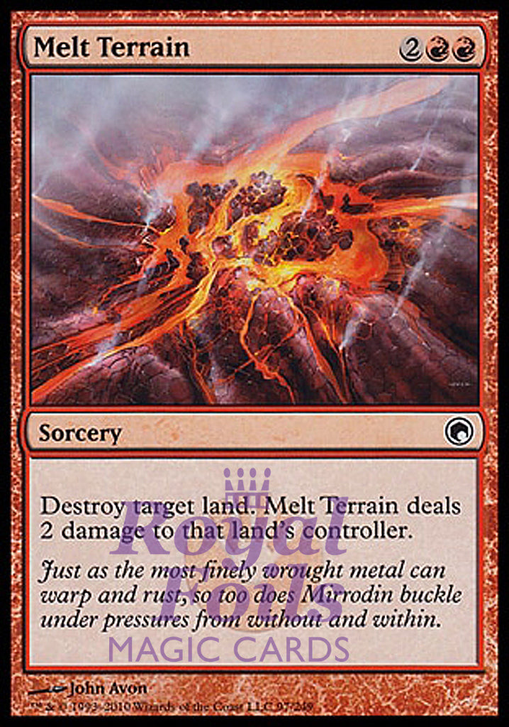 Melt Terrain 4x FOIL SOM MTG Scars of Mirrodin Common MINT red Melt Terrain 4x FOIL SOM MTG Scars of Mirrodin Common MINT red