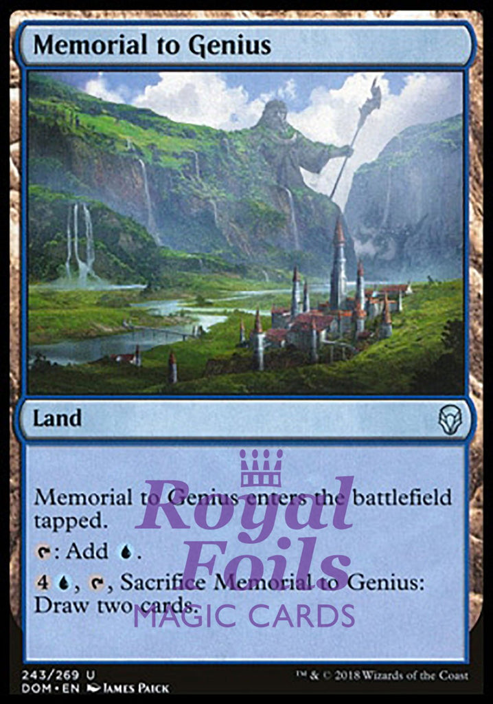 Memorial to Genius 2x FOIL DOM MTG Dominaria Uncommon MINT blue land Memorial to Genius 2x FOIL DOM MTG Dominaria Uncommon MINT blue land