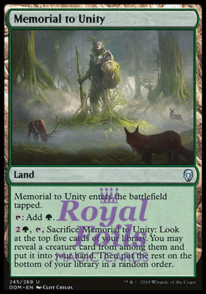 Memorial to Unity 2x FOIL DOM MTG Dominaria Uncommon MINT green Memorial to Unity 2x FOIL DOM MTG Dominaria Uncommon MINT green