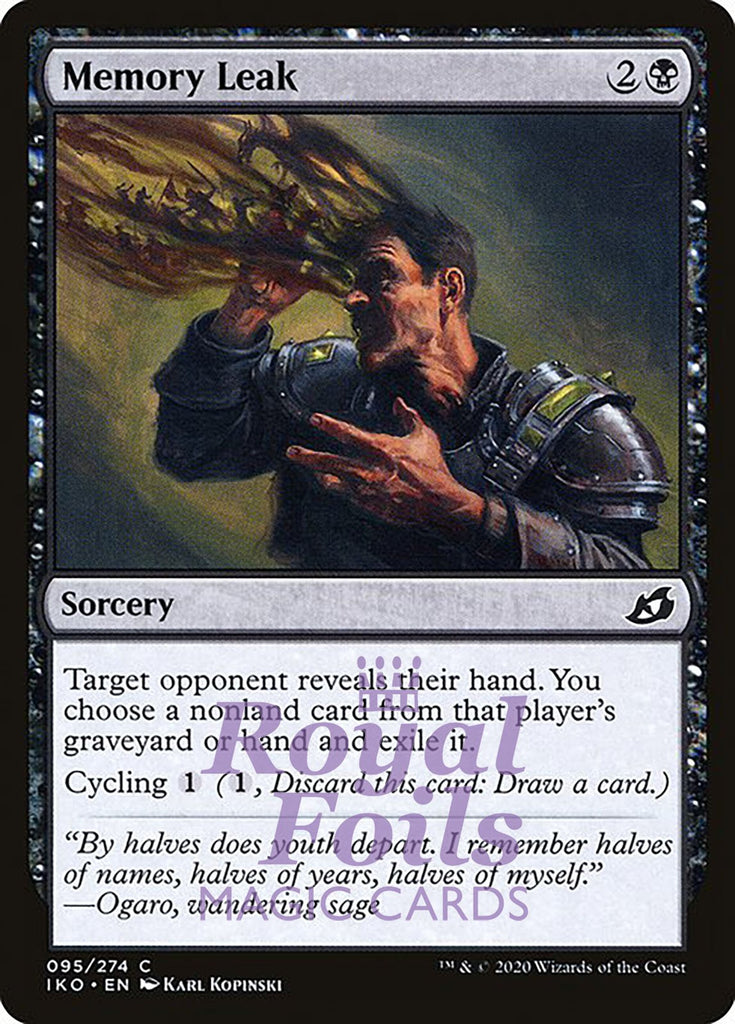 Memory Leak 4x FOIL IKO MTG Ikoria Common MINT black Memory Leak 4x FOIL IKO MTG Ikoria Common MINT black