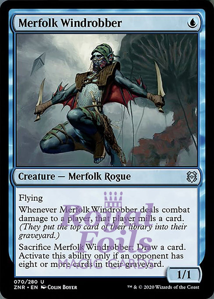 **4x FOIL Merfolk Windrobber** ZNR MTG Zendikar Rising Uncommon MINT blue **4x FOIL Merfolk Windrobber** ZNR MTG Zendikar Rising Uncommon MINT blue