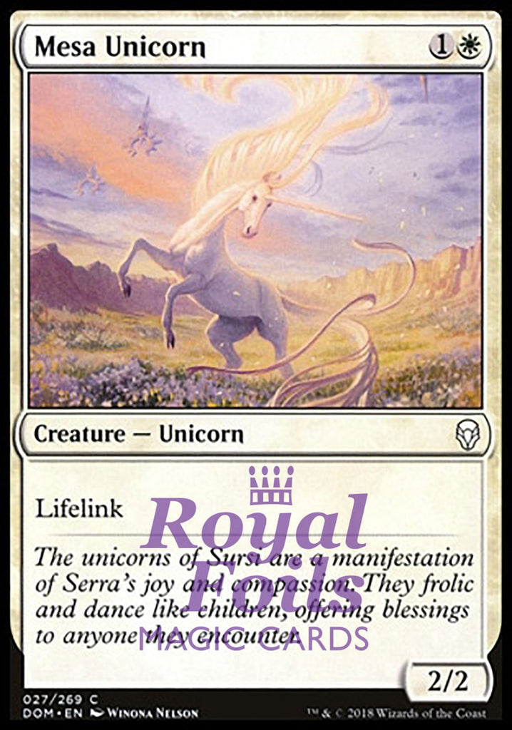 Mesa Unicorn 4x FOIL DOM MTG Dominaria Common MINT white Mesa Unicorn 4x FOIL DOM MTG Dominaria Common MINT white