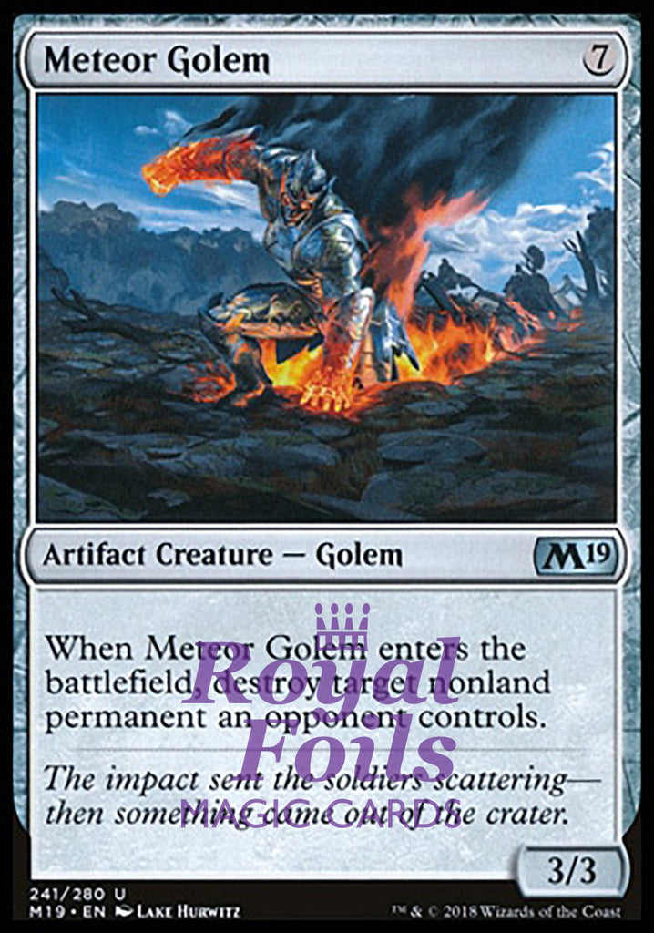 Meteor Golem 3x FOIL M19 MTG Core Set 2019 Uncommon MINT artifact Meteor Golem 3x FOIL M19 MTG Core Set 2019 Uncommon MINT artifact