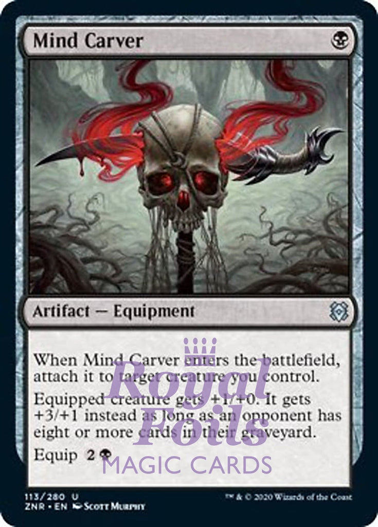 **4x FOIL Mind Carver** ZNR MTG Zendikar Rising Uncommon MINT black **4x FOIL Mind Carver** ZNR MTG Zendikar Rising Uncommon MINT black
