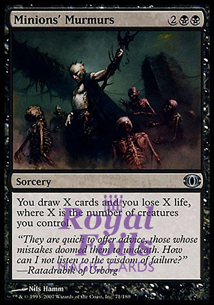 Minions' Murmurs 1x FOIL FUT MTG Future Sight Uncommon NM+ black Minions' Murmurs 1x FOIL FUT MTG Future Sight Uncommon NM+ black