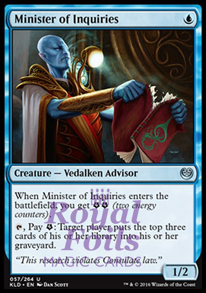 Minister of Inquiries 2x FOIL KLD MTG Kaladesh Uncommon MINT blue Minister of Inquiries 2x FOIL KLD MTG Kaladesh Uncommon MINT blue