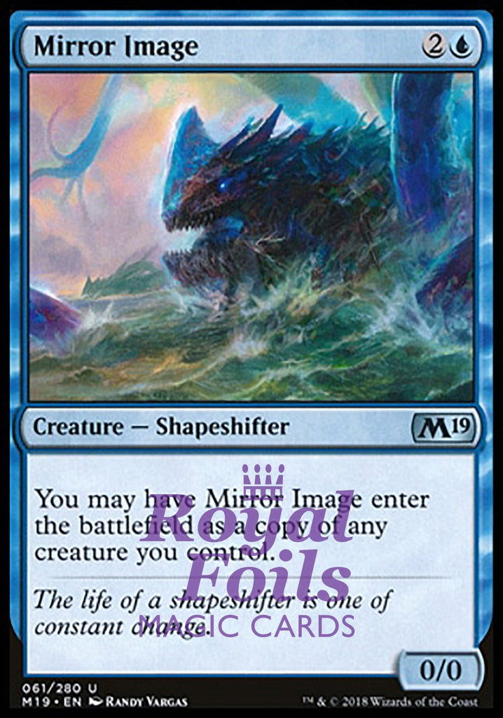 Mirror Image 1x FOIL M19 MTG Core Set 2019 Uncommon MINT blue Mirror Image 1x FOIL M19 MTG Core Set 2019 Uncommon MINT blue