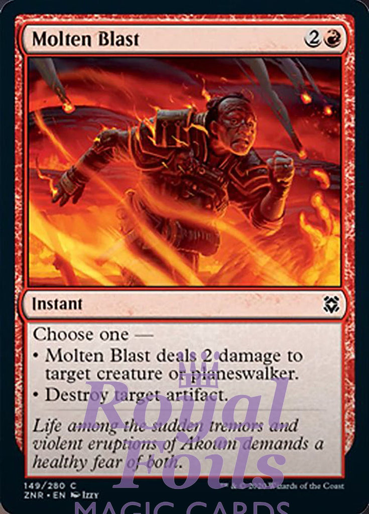 **4x FOIL Molten Blast** ZNR MTG Zendikar Rising Common MINT red **4x FOIL Molten Blast** ZNR MTG Zendikar Rising Common MINT red