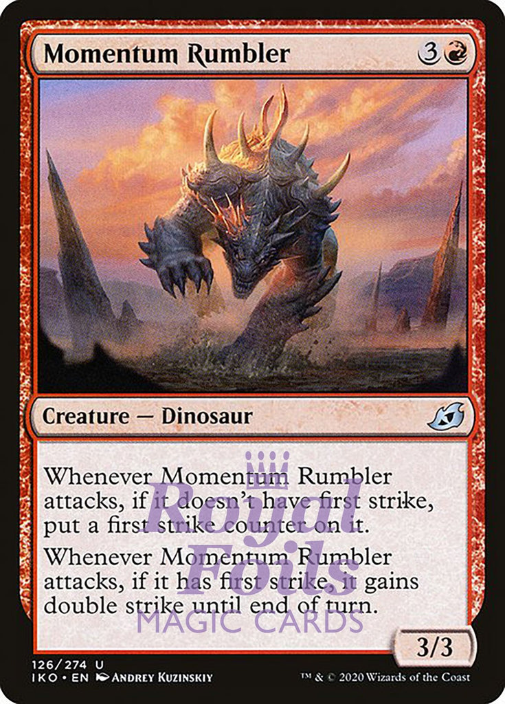 Momentum Rumbler 4x FOIL IKO MTG Ikoria Uncommon MINT red Momentum Rumbler 4x FOIL IKO MTG Ikoria Uncommon MINT red
