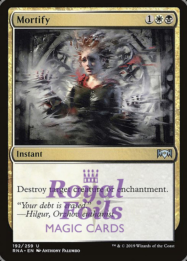 **1x FOIL Mortify** RNA MTG Ravnica Allegiance Uncommon MINT white black **1x FOIL Mortify** RNA MTG Ravnica Allegiance Uncommon MINT white black