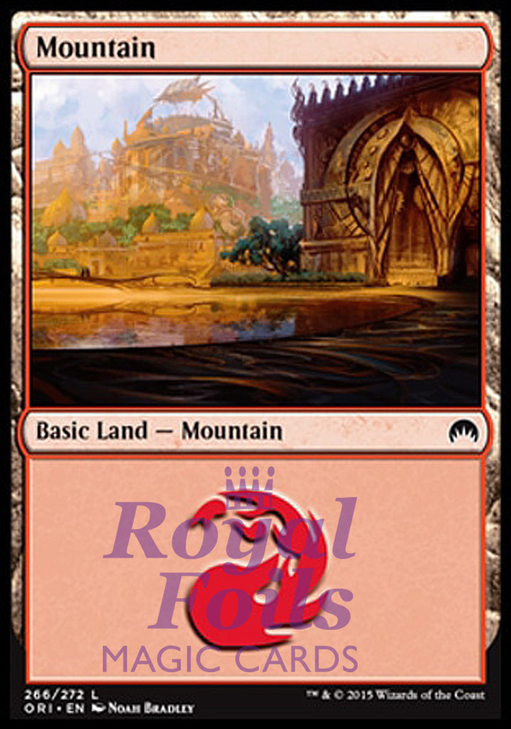 Mountain #268 4x FOIL ORI MTG Magic Origins Basic Land MINT red Mountain #268 4x FOIL ORI MTG Magic Origins Basic Land MINT red