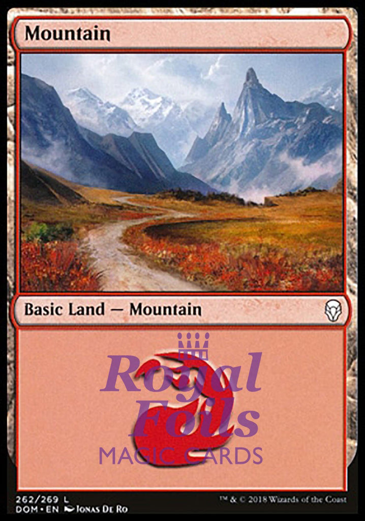 Mountain 262 2x FOIL DOM MTG Dominaria Basic Land MINT red Mountain 262 2x FOIL DOM MTG Dominaria Basic Land MINT red