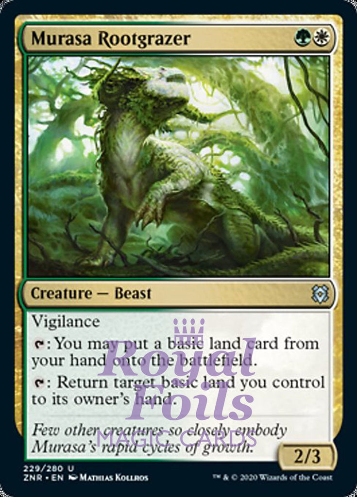 **4x FOIL Murasa Rootgrazer** ZNR MTG Zendikar Rising Uncommon MINT green white **4x FOIL Murasa Rootgrazer** ZNR MTG Zendikar Rising Uncommon MINT green white