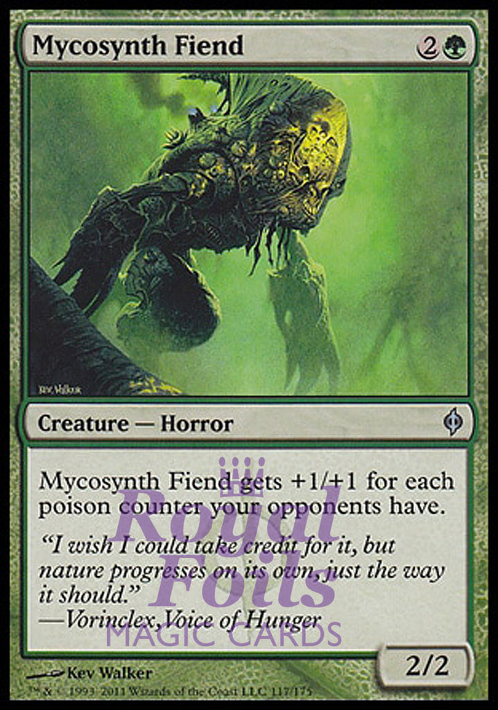 Mycosynth Fiend 2x FOIL NPH MTG New Phyrexia Uncommon MINT green Mycosynth Fiend 2x FOIL NPH MTG New Phyrexia Uncommon MINT green