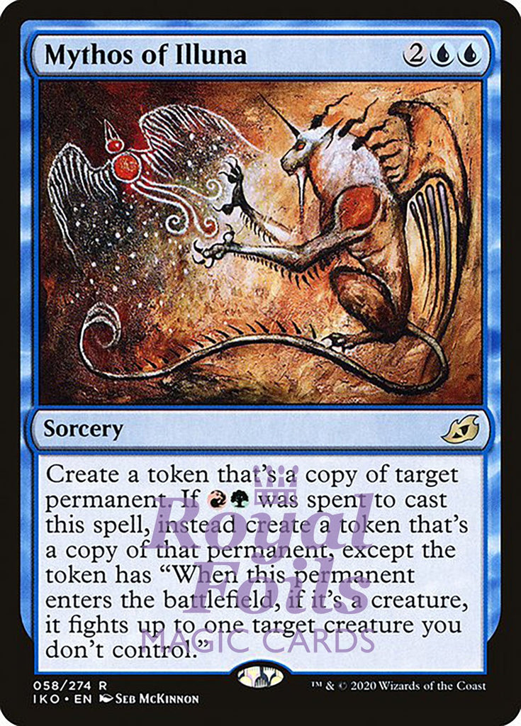 Mythos of Illuna 2x FOIL IKO MTG Ikoria Rare MINT blue Mythos of Illuna 2x FOIL IKO MTG Ikoria Rare MINT blue