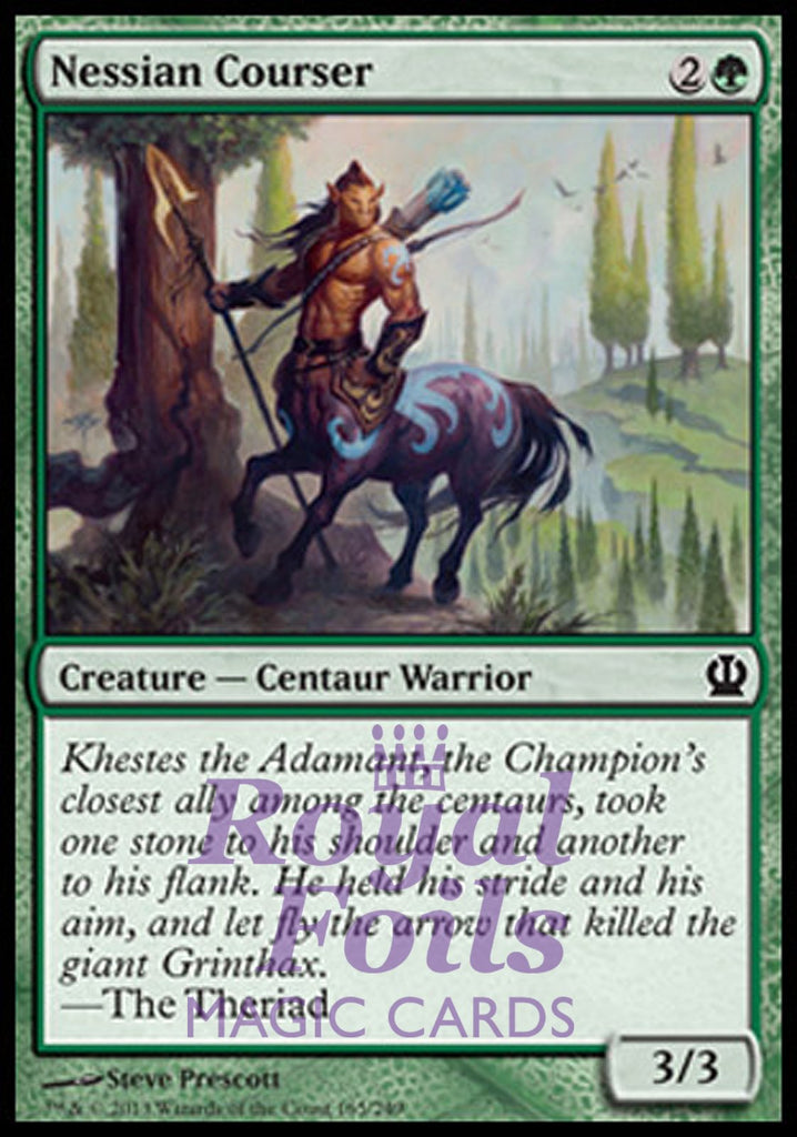 Nessian Courser 4x FOIL THS MTG Theros Common MINT green Nessian Courser 4x FOIL THS MTG Theros Common MINT green