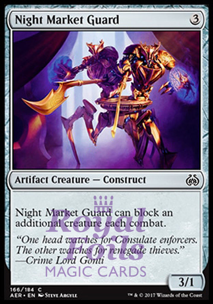 Night Market Guard 4x FOIL AER MTG Aether Revolt Common MINT artifact Night Market Guard 4x FOIL AER MTG Aether Revolt Common MINT artifact
