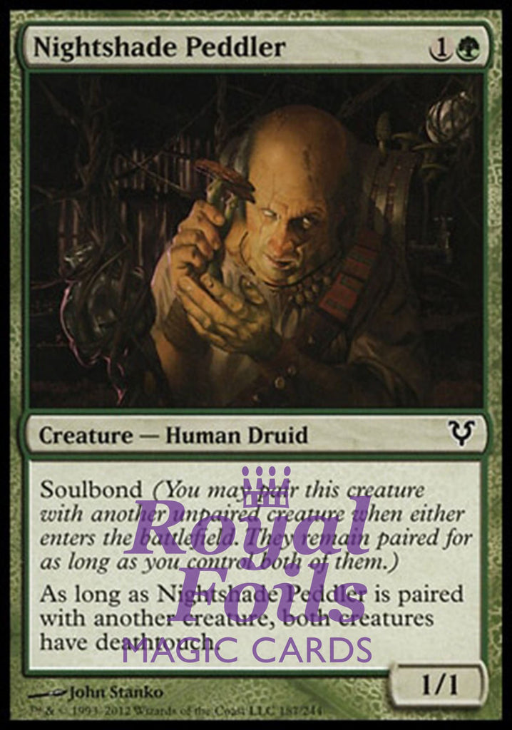 **1x FOIL Nightshade Peddler** AVR MTG Avacyn Restored Common MINT green **1x FOIL Nightshade Peddler** AVR MTG Avacyn Restored Common MINT green