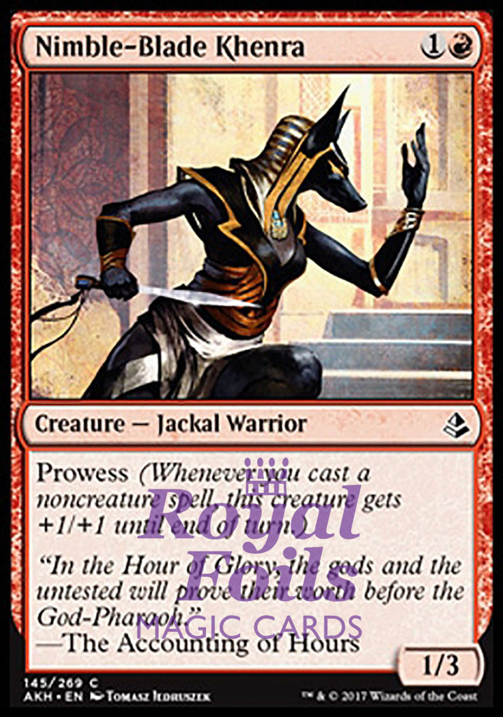 Nimble-Blade Khenra 4x FOIL AKH MTG Amonkhet Common MINT red Nimble-Blade Khenra 4x FOIL AKH MTG Amonkhet Common MINT red