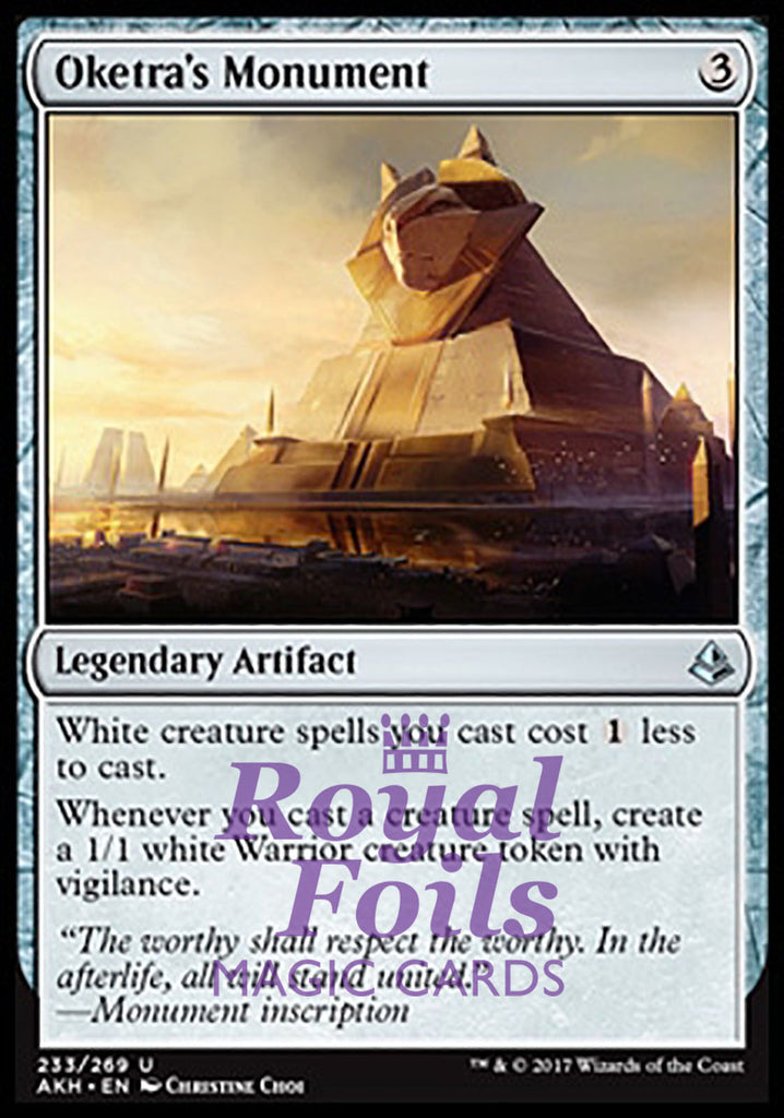 Oketra's Monument 1x FOIL AKH MTG Amonkhet Uncommon MINT artifact Oketra's Monument 1x FOIL AKH MTG Amonkhet Uncommon MINT artifact