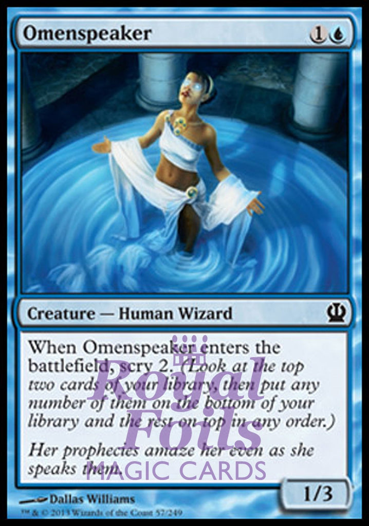 Omenspeaker 4x FOIL THS MTG Theros Common MINT blue Omenspeaker 4x FOIL THS MTG Theros Common MINT blue
