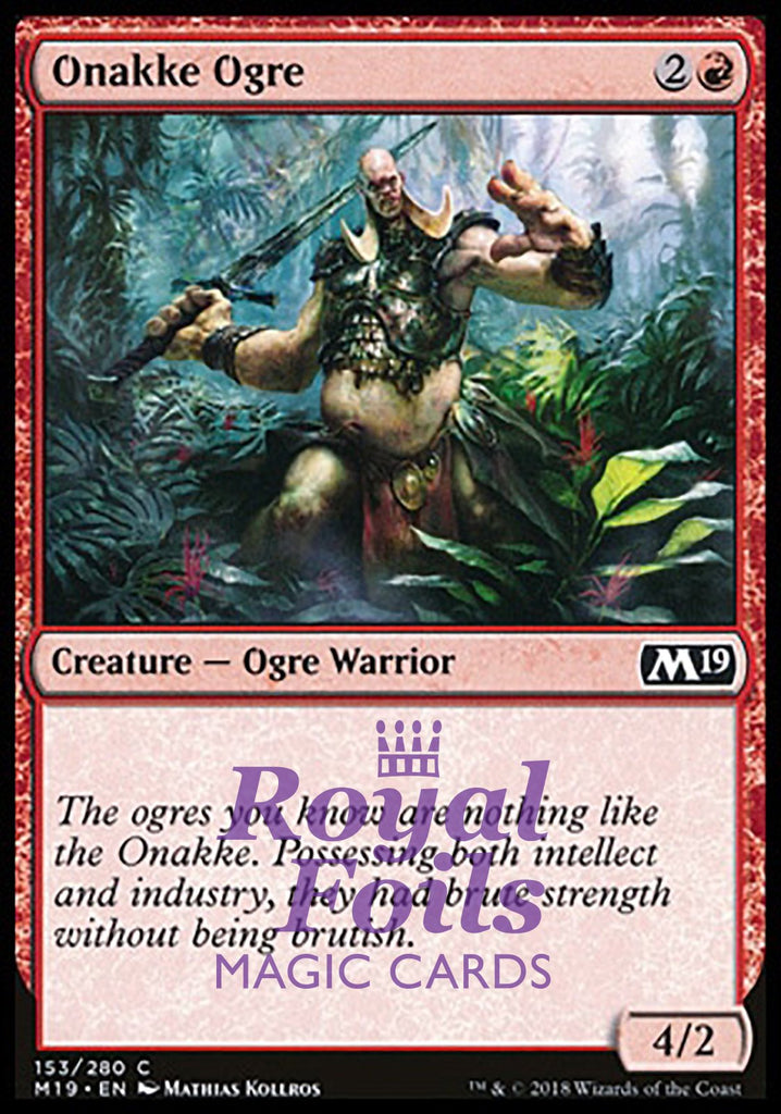 **4x FOIL Onakke Ogre** M19 MTG Core Set 2019 Common MINT red **4x FOIL Onakke Ogre** M19 MTG Core Set 2019 Common MINT red