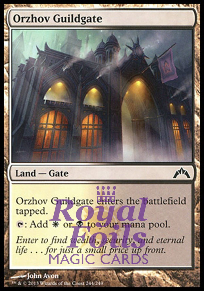 Orzhov Guildgate 2x FOIL GTC MTG Gatecrash Common MINT white black land Orzhov Guildgate 2x FOIL GTC MTG Gatecrash Common MINT white black land