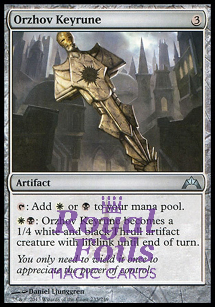 **2x FOIL Orzhov Keyrune** GTC MTG Gatecrash Uncommon MINT white black artifact **2x FOIL Orzhov Keyrune** GTC MTG Gatecrash Uncommon MINT white black artifact