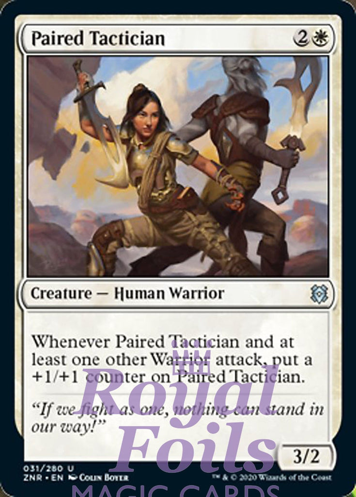 **4x FOIL Paired Tactician** ZNR MTG Zendikar Rising Uncommon MINT white **4x FOIL Paired Tactician** ZNR MTG Zendikar Rising Uncommon MINT white