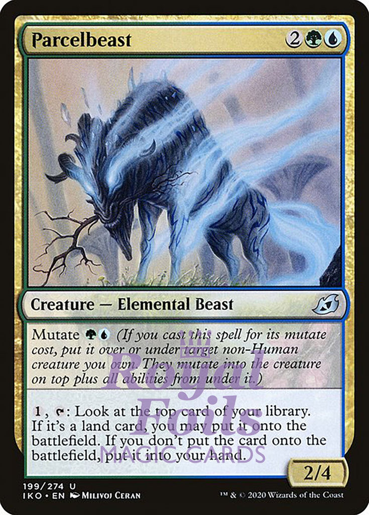 Parcelbeast 4x FOIL IKO MTG Ikoria Uncommon MINT green blue Parcelbeast 4x FOIL IKO MTG Ikoria Uncommon MINT green blue
