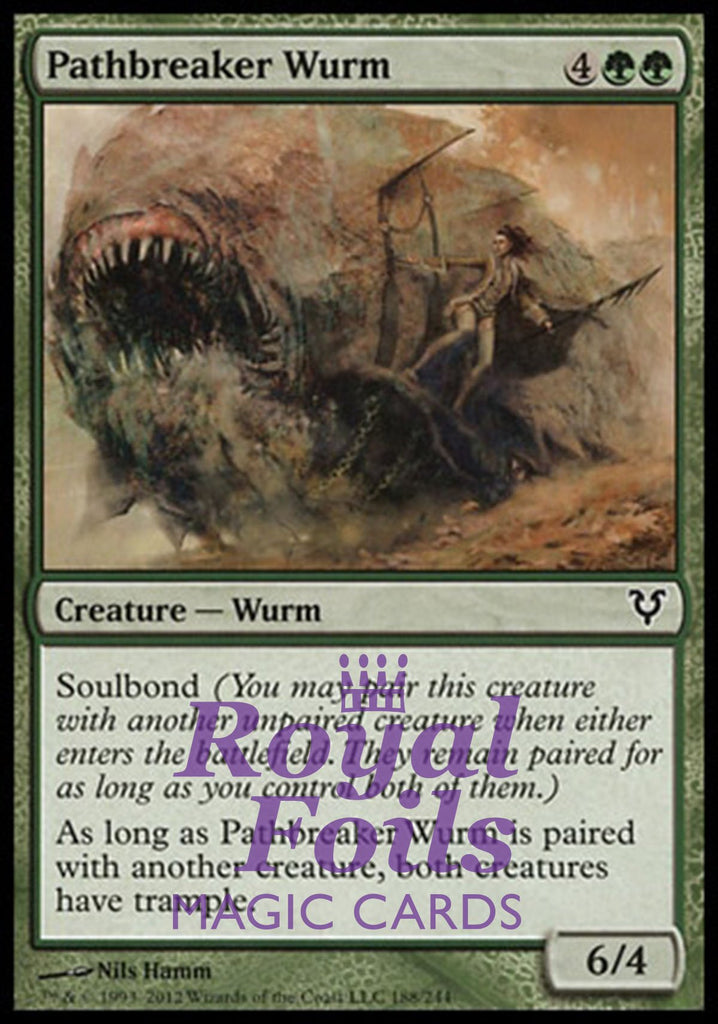 **3x FOIL Pathbreaker Wurm** AVR MTG Avacyn Restored Common MINT green **3x FOIL Pathbreaker Wurm** AVR MTG Avacyn Restored Common MINT green