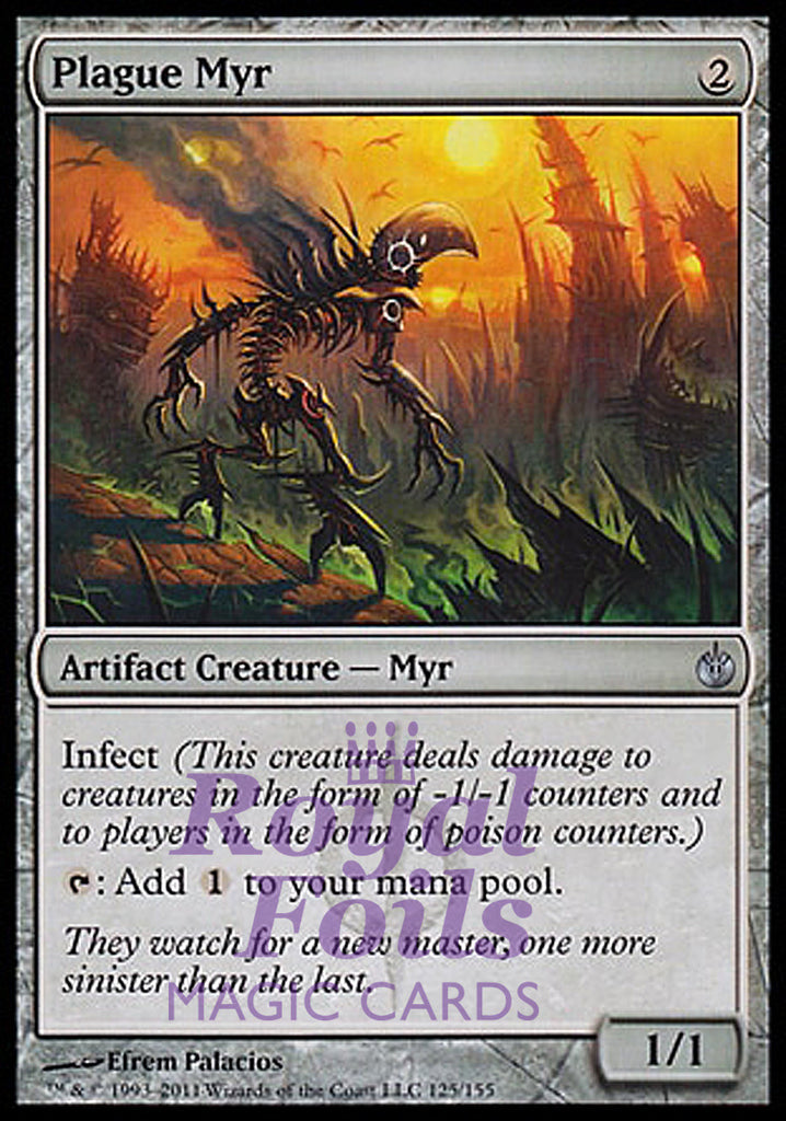 Plague Myr 1x FOIL MBS MTG Mirrodin Besieged Uncommon MINT artifact Plague Myr 1x FOIL MBS MTG Mirrodin Besieged Uncommon MINT artifact