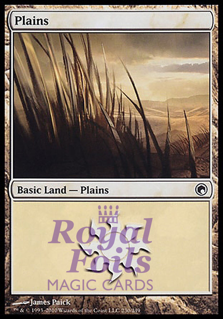 Plains #230 2x FOIL SOM MTG Scars of Mirrodin Basic Land MINT white Plains #230 2x FOIL SOM MTG Scars of Mirrodin Basic Land MINT white