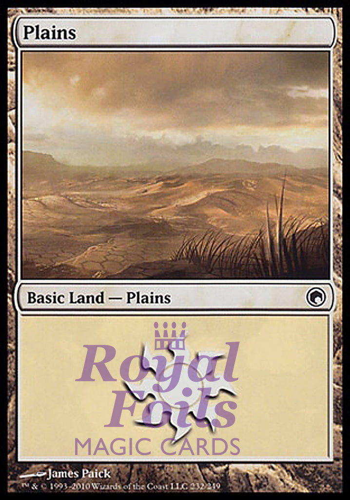 Plains #232 2x FOIL SOM MTG Scars of Mirrodin Basic Land MINT white Plains #232 2x FOIL SOM MTG Scars of Mirrodin Basic Land MINT white