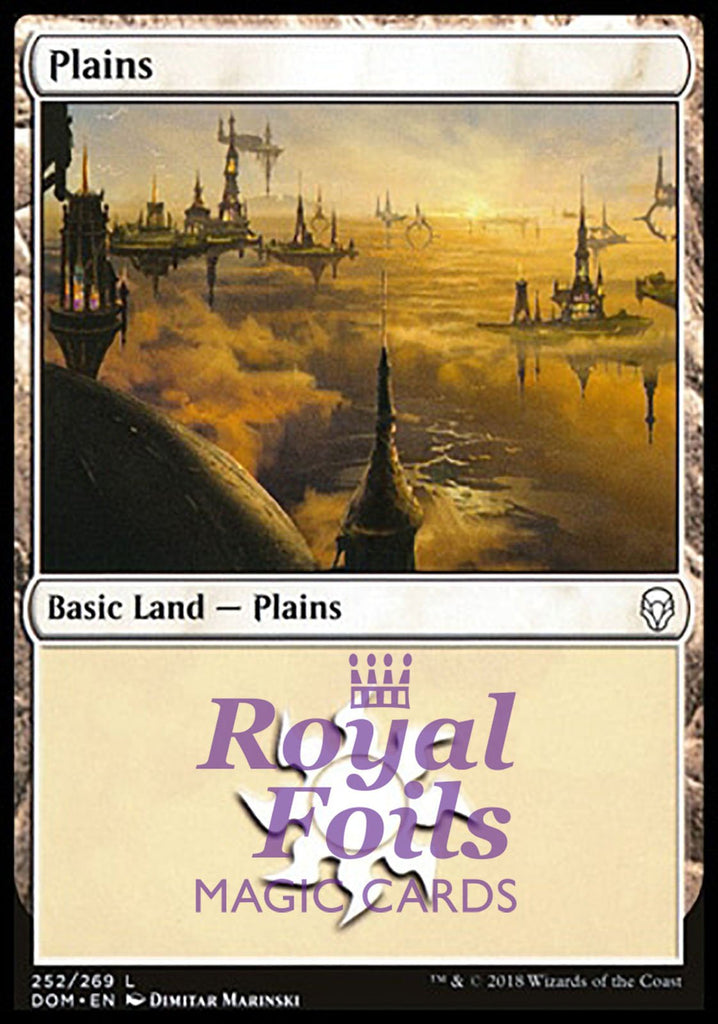Plains 252 2x FOIL DOM MTG Dominaria Basic Land MINT white Plains 252 2x FOIL DOM MTG Dominaria Basic Land MINT white