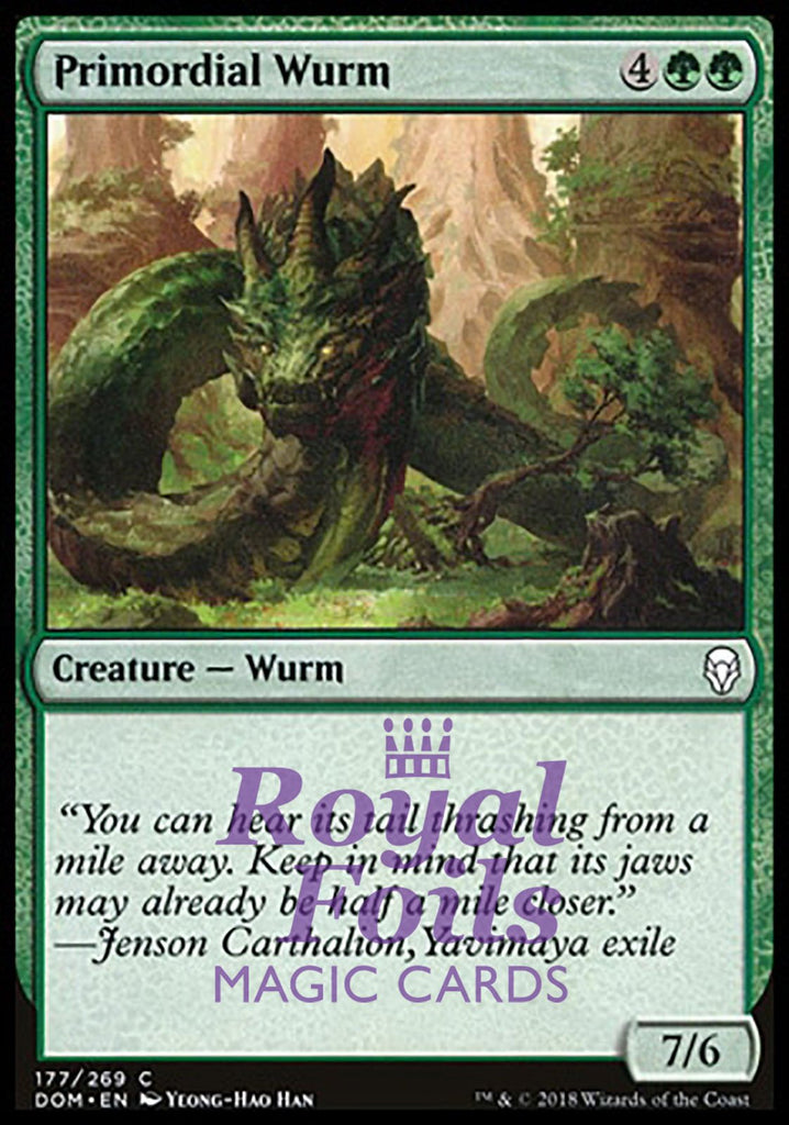 Primordial Wurm 4x FOIL DOM MTG Dominaria Common MINT green Primordial Wurm 4x FOIL DOM MTG Dominaria Common MINT green