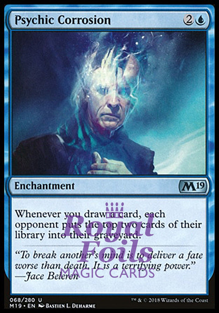 Psychic Corrosion 1x FOIL M19 MTG Core Set 2019 Uncommon MINT blue Psychic Corrosion 1x FOIL M19 MTG Core Set 2019 Uncommon MINT blue