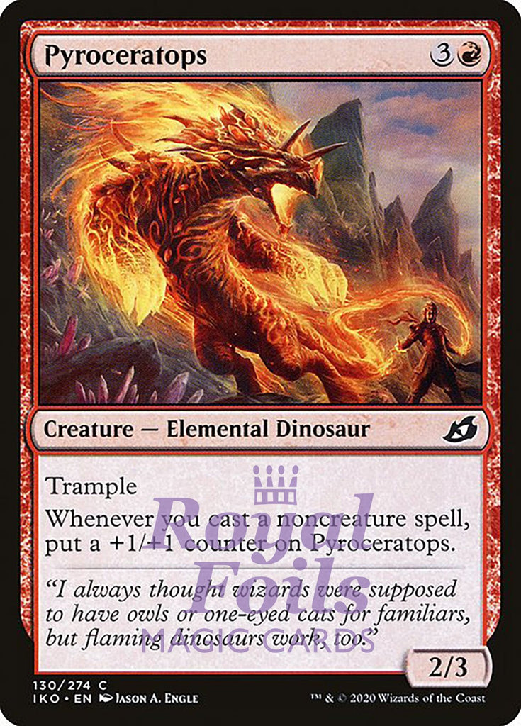 Pyroceratops 4x FOIL IKO MTG Ikoria Common MINT red Pyroceratops 4x FOIL IKO MTG Ikoria Common MINT red