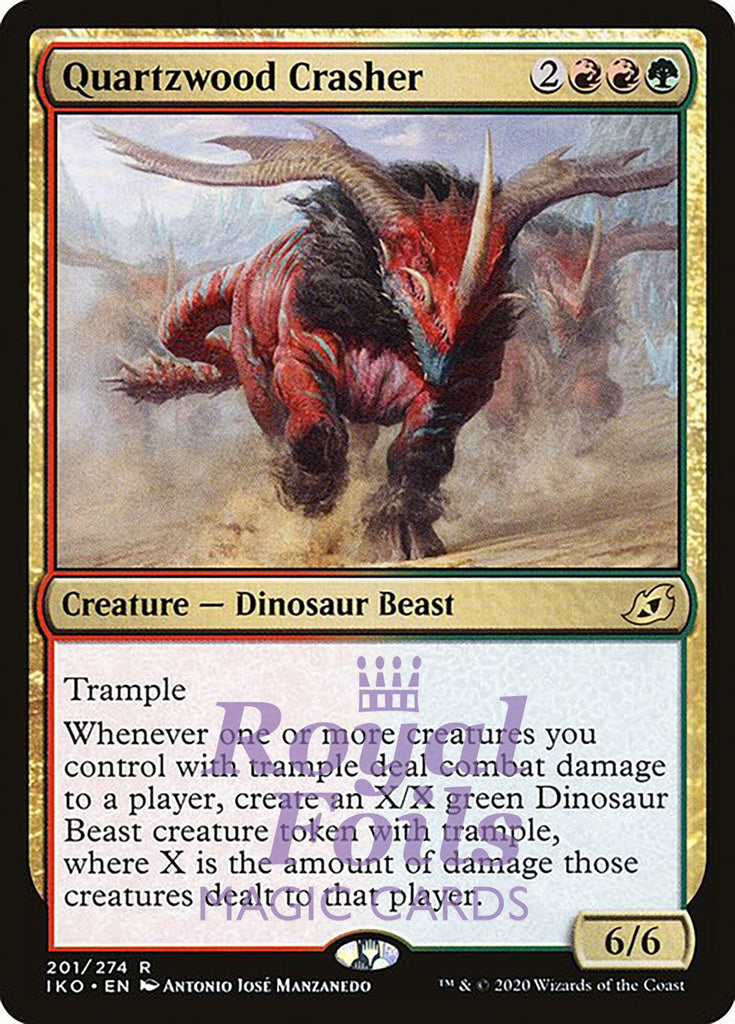 Quartzwood Crasher 1x FOIL IKO MTG Ikoria Rare MINT red green Quartzwood Crasher 1x FOIL IKO MTG Ikoria Rare MINT red green
